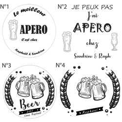 Sous-verres en bambou personnalisables – Choix de visuel & prénom | Cadeau original
