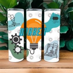 Tumbler Isotherme “Maker” Personnalisable – Gobelet Inox pour Créateurs & DIY Lovers, Cadeau Artisan