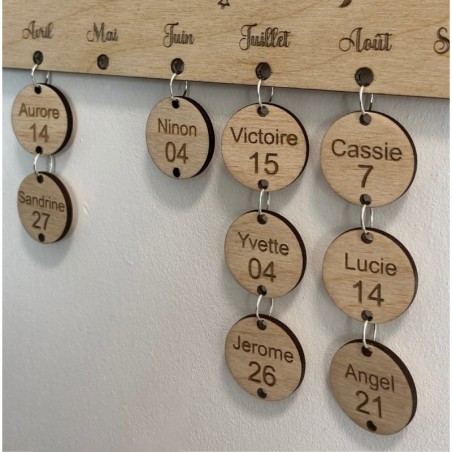 Calendrier des Anniversaires Personnalisable – Organiseur Familial et Cadeau Unique