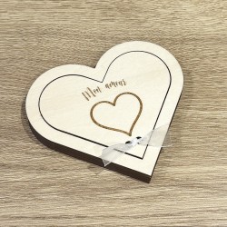 Boite demande en mariage  en forme de coeur