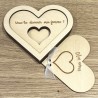 Boite demande en mariage  en forme de coeur