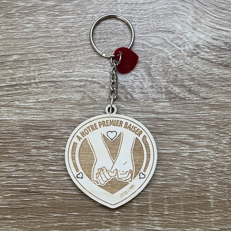 Porte clé "Notre premier baiser"