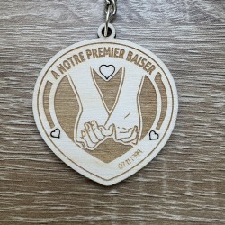 Porte clé "Notre premier baiser"