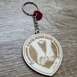 Porte clé "Notre premier baiser"