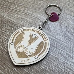 Porte clé "Notre premier baiser"