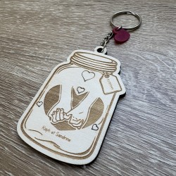 Porte clé "Bocal d'amour"