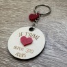 Porte clé "Je t'aime depuis" breloque coeur