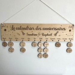 Calendrier des Anniversaires Personnalisable – Organiseur Familial et Cadeau Unique