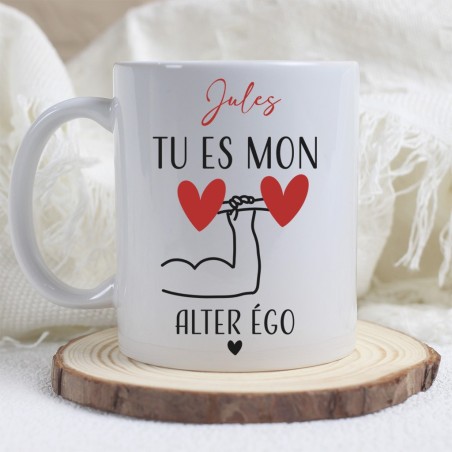 Mug Alter Ego Personnalisable – Cadeau Saint-Valentin avec Prénom