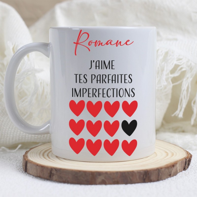 Mug Personnalisé Amour – J’aime tes parfaites imperfections