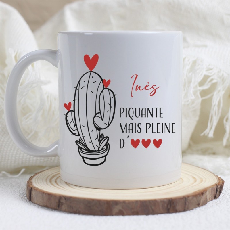 Mug Personnalisé Cactus – Piquante mais pleine d’amour