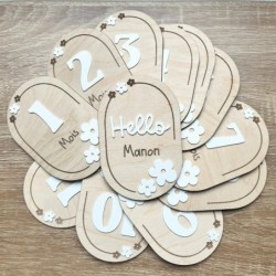 Carte Étape "Petit Nuage" Personnalisable – Carte Bébé, Souvenir de Naissance Unique