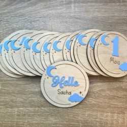 Carte Étape Petit Nuage Personnalisable – Carte Bébé, Souvenir de Naissance Unique