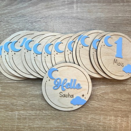 Carte Étape Petit Nuage Personnalisable – Carte Bébé, Souvenir de Naissance Unique