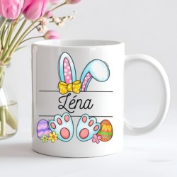Mug de Pâques “Bunny Pink” – Mug lapin bleu, cadeau printanier et mignon