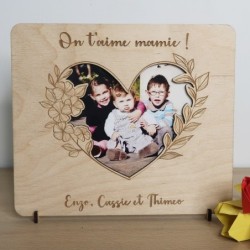 Cadre Photo "Bonne Fête Mamie" – Cadeau Personnalisé pour Grand-Mère