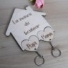Support Clé Murale "LA MAISON DU BONHEUR" – Porte-Clés Décoratif et Pratique