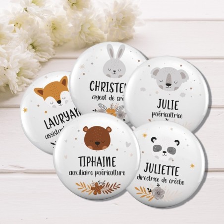 Badge Personnalisable – Métier Animal, Accessoire Professionnel pour Vétérinaire et Soigneur