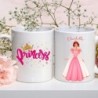 Mug “Princesse” personnalisable – Ajoutez un prénom, choisissez police & couleur